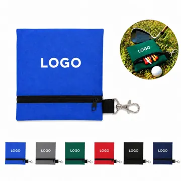 Nylon Golf Ball Pouch with Zipper Waist Attachment