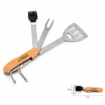 5-in-1 Foldable BBQ Grill Utensil Set with Case