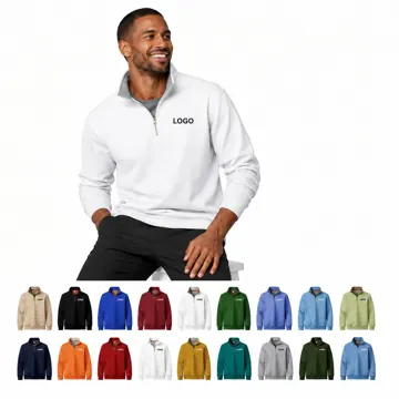 Men's Quarter Zip Pullover with Stretch Fabric