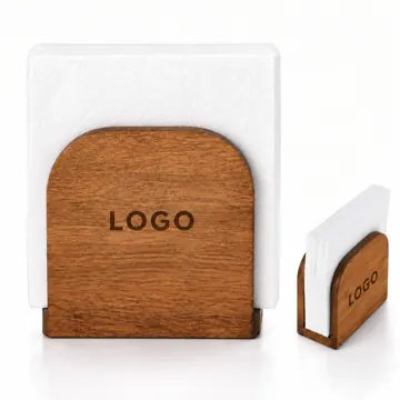 Upright Wooden Paper Napkin Holder for Dining Tables